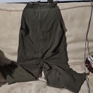 SHEIN Dark Green Jumpsuit Relaxed Fit Lightweight